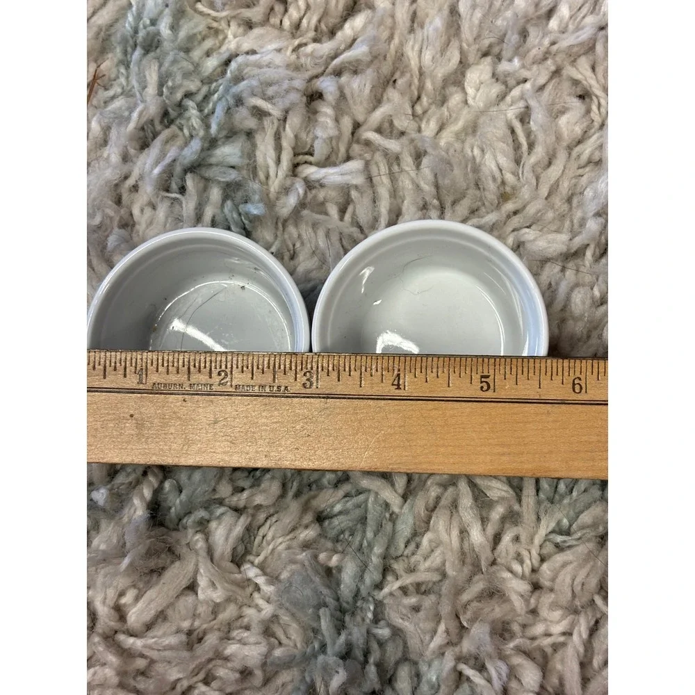 Pier 1 Imports White Porcelain Ramekins and Scalloped Dish Set 3 Piece